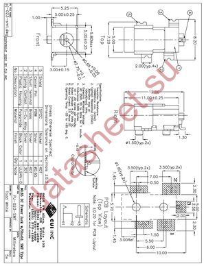 PJ-023-SMT-1 datasheet  